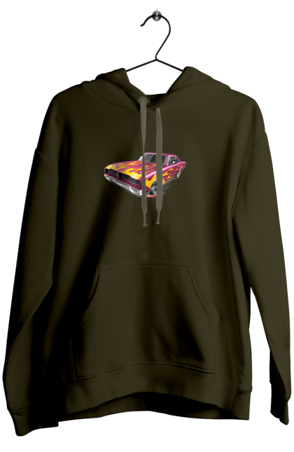Women`s hoodie with prints Custom car. Airbrushing, auto, by custom, car, fire, flame, machine, tuning. 2070702