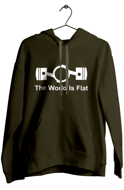 Жіноче худі з принтом "World Flat". Авто, деталь, машини. 2070702