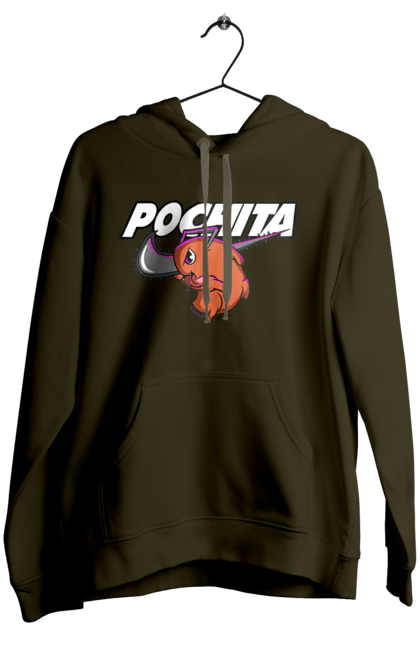 Women's hoodie with prints Chainsaw Man Pochita. Anime, chainsaw man, demon, manga, pochita, shonen. 2070702