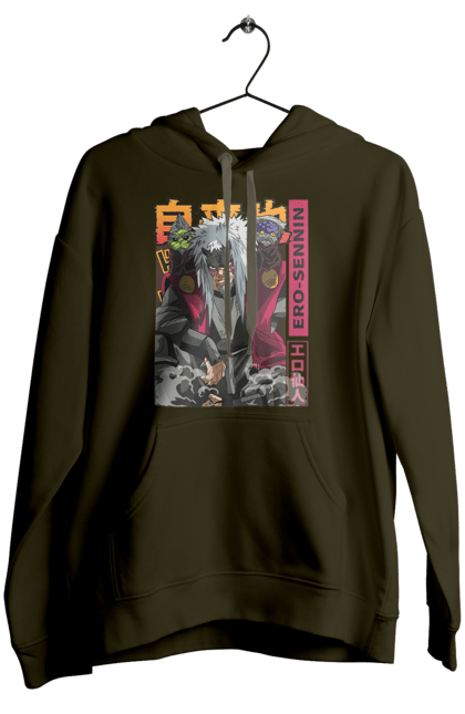 Women's hoodie with prints Naruto Jiraiya. Anime, hokage, jiraiya, manga, naruto, shinobi, shonen. 2070702