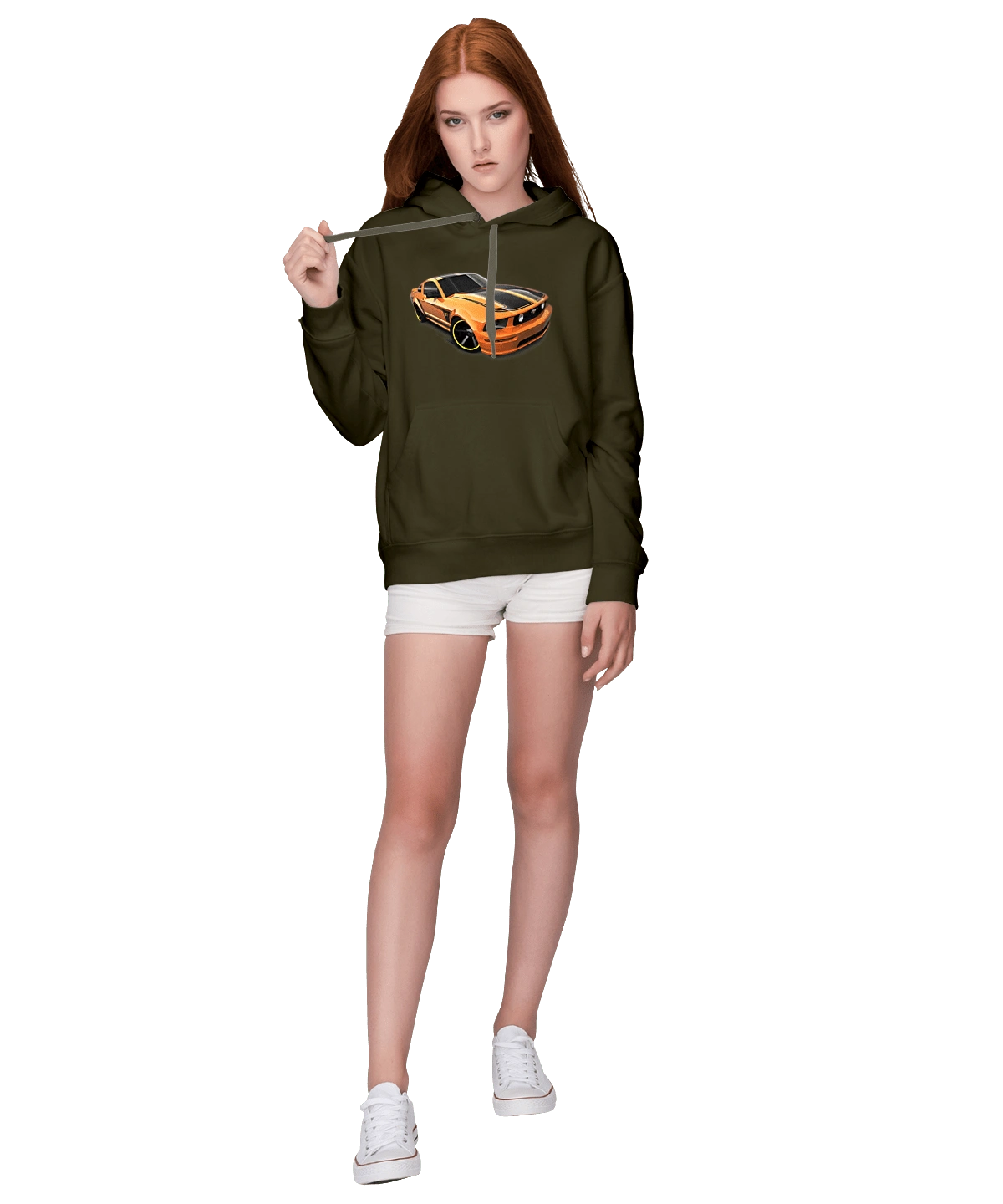 Orange, high speed car