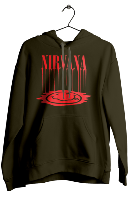 Women's hoodie with prints Nirvana. Alternative rock, grunge, hard rock, kurt cobain, nirvana, punk rock, rock band. 2070702