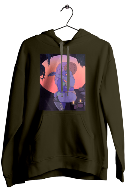 Жіноче худі з принтом "Фіолетові Дівчата Обіймаються". Захід, обійми. 2070702