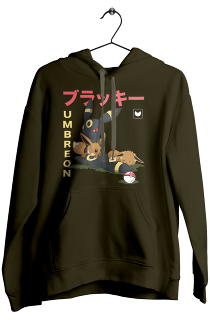 Women's hoodie with prints Pokemon Eevee. Eevee, nintendo, pokemon, pokemon go, umbreon. 2070702