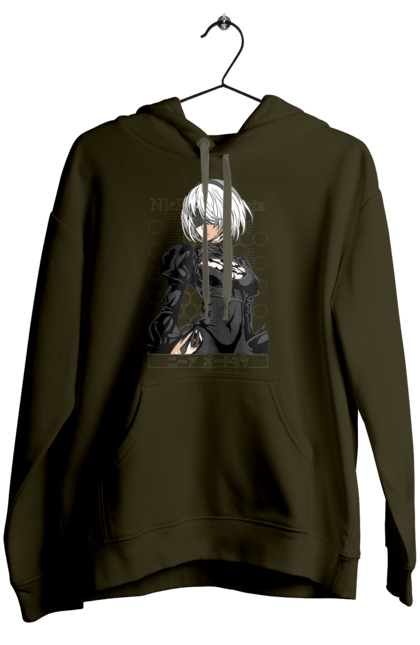 Women's hoodie with prints Nier: Automata 2B. Character, executioner, game, nier: automata, platinum games, video game, yorha. 2070702