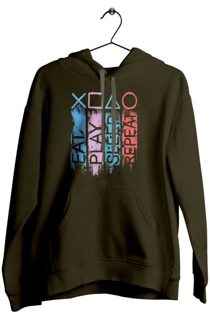 Жіноче худі з принтом "Геймпад". Playstation, sony, геймпад, гра, джостик. 2070702