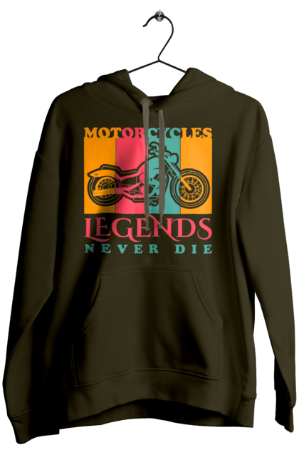 Жіноче худі з принтом "мотоцикл легенда". Легенда, мотоспорт, мотоцикл. 2070702