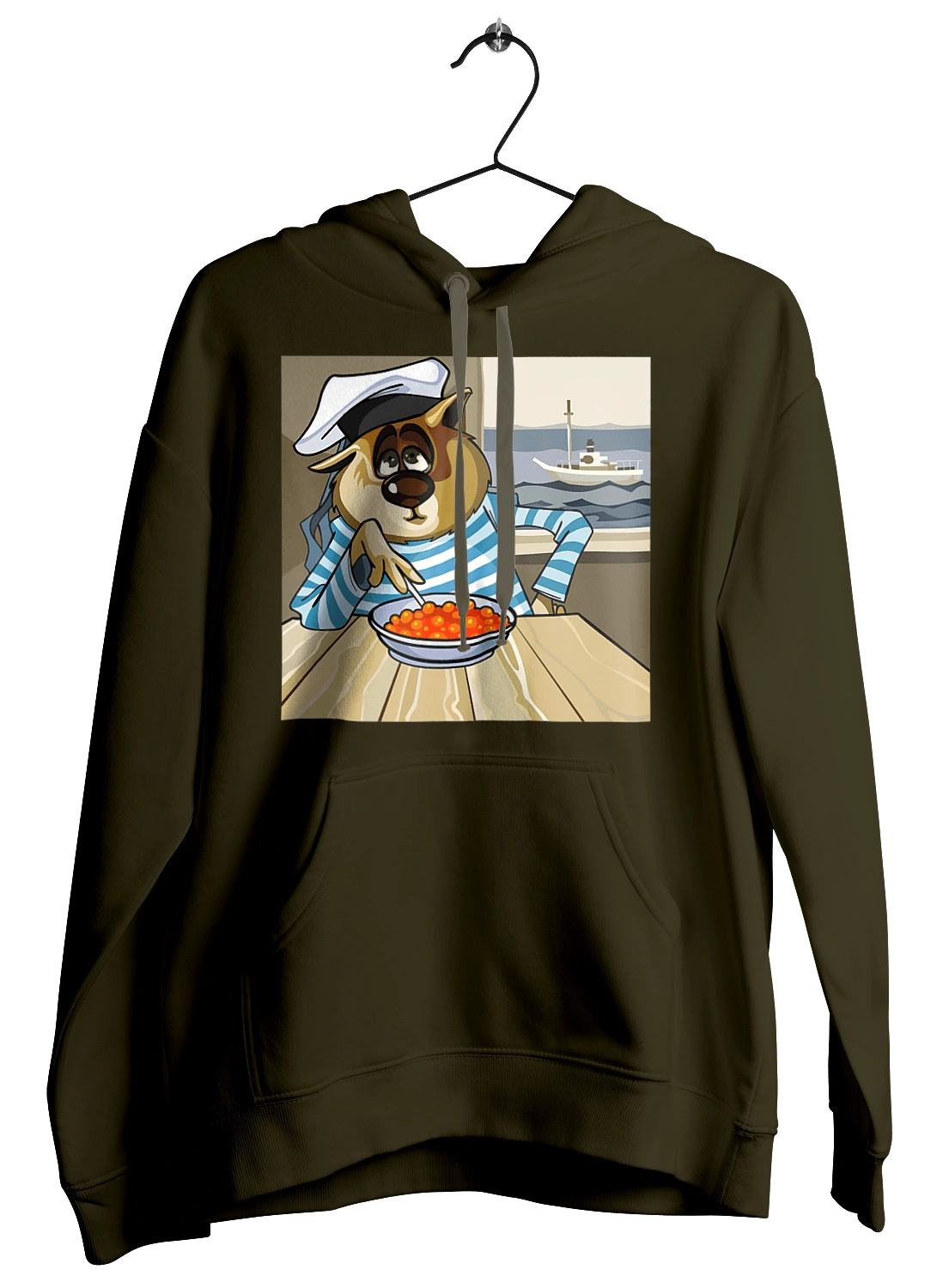 Cat Sailor, On The Ship Eats Red Caviar