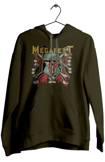 Жіноче худі з принтом "Megafett". Boba fett, megadeth, megafett, боба фетт, зоряні війни, клон, мисливець за головами. 2070702