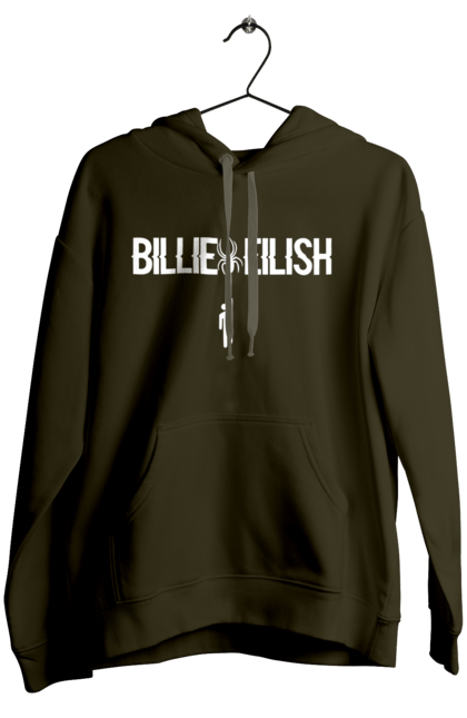Жіноче худі з принтом "Біллі Айліш". Біллі айліш, логотип біллі айліш, принт біллі айліш, співачка біллі айліш. 2070702