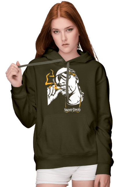 Women's hoodie with prints Snoop Dogg. Actor, musician, producer, rapper, snoop dogg. 2070702