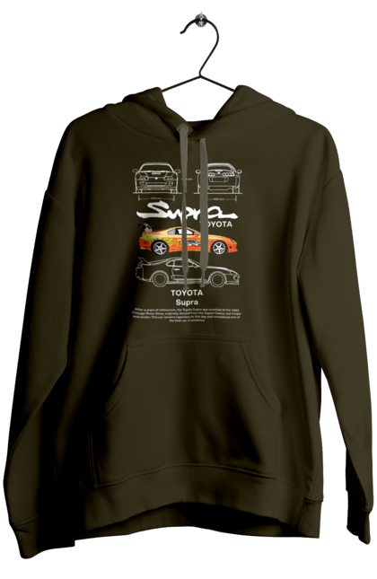 Women's hoodie with prints Toyota Supra. Automobile, car, japan, sport car, sports car, supra, toyota, toyota supra. 2070702