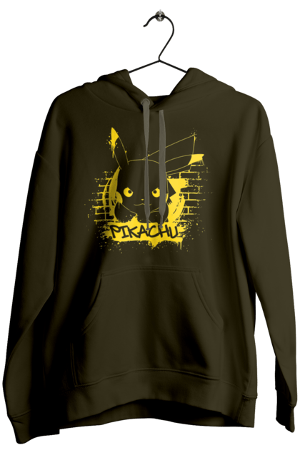 Women's hoodie with prints Pikachu. Anime, game, manga, nintendo, pikachu, pokemon. 2070702