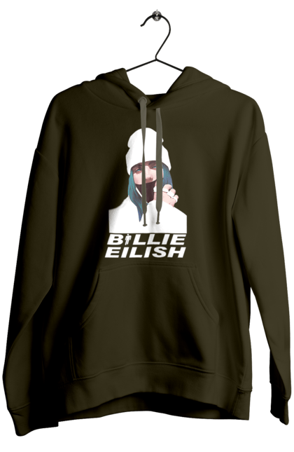 Жіноче худі з принтом "Біллі Айліш". Біллі айліш, логотип біллі айліш, принт біллі айліш, співачка біллі айліш. 2070702