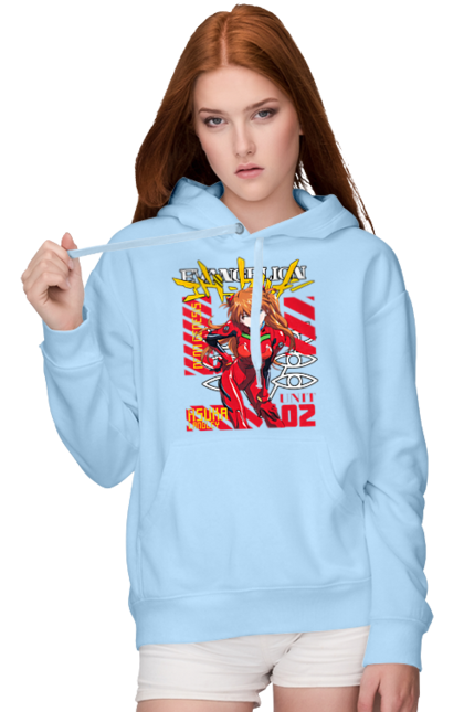 Жіноче худі з принтом "Evangelion". Аніме, єва, євангеліон, манга, нерв. Funkotee