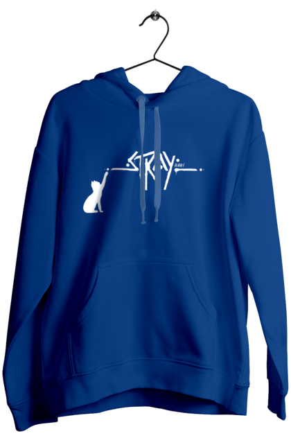 Жіноче худі з принтом "Stray". Playstation, stray, бродячий кіт, відеогра, гра, пригоди, роботи мутанти. PrintMarket - інтернет-магазин одягу та аксесуарів з принтами плюс конструктор принтів - створи свій унікальний дизайн
