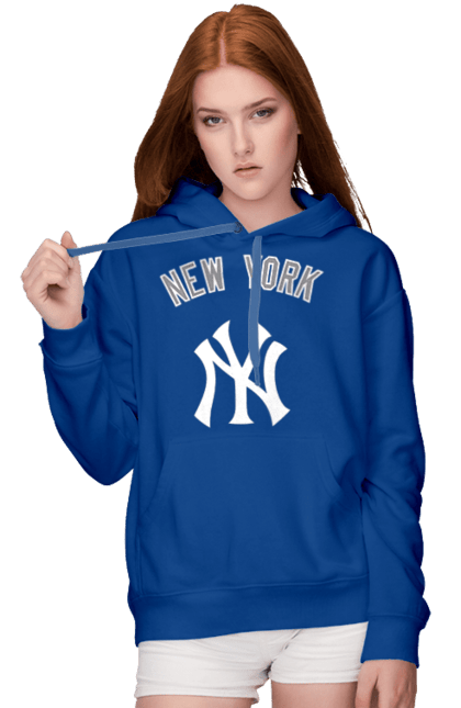 Жіноче худі з принтом "Нью Йорк Янкіз". Бізбол, нью йорк, нью йорк янкіс, спорт, янкі, янкіс. CustomPrint.market