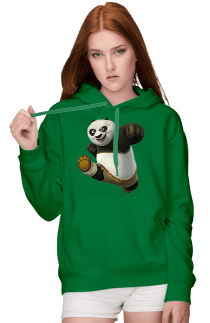 Жіноче худі з принтом "Панда". Panda, кунг фу панда, медведь, мишка, панда. futbolka.stylus.ua