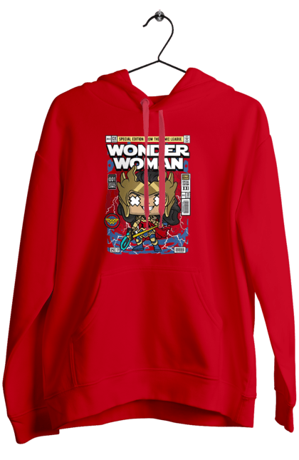 Жіноче худі з принтом "Wonder Woman". Womder, герой, жінка, комікси, комікси dc, чудова жінка. Funkotee