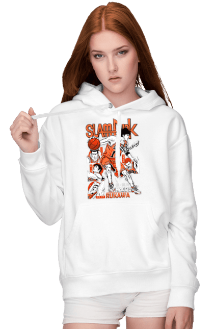 Women's hoodie with prints Slam Dunk Kaede Rukawa. Anime, basketball, comedy, kaede rukawa, manga, school, shonen, slam dunk, sports anime. 2070702