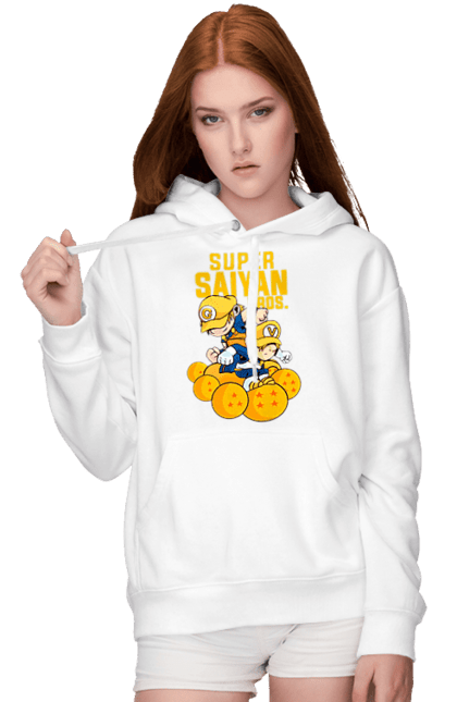 Women's hoodie with prints Dragon Ball Mario. Anime, dragon ball, goku, manga, mario, tv series, vegeta. 2070702