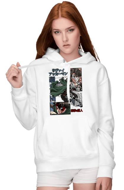 Women's hoodie with prints Attack on Titan Levi. Ackerman, anime, attack on titan, levi, manga, shingeki no kyojin, survey corps. 2070702