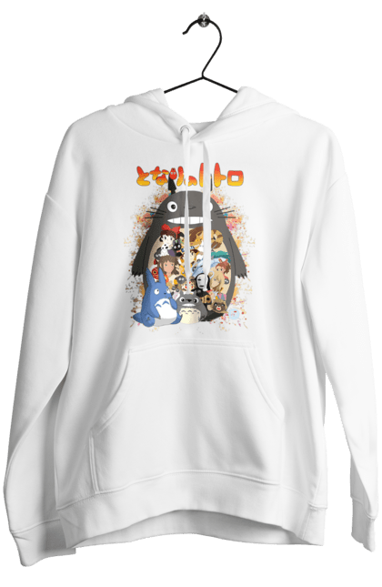 Women's hoodie with prints Totoro. Adventures, anime, comedy drama, fantasy, film, my neighbor totoro, tv series. 2070702