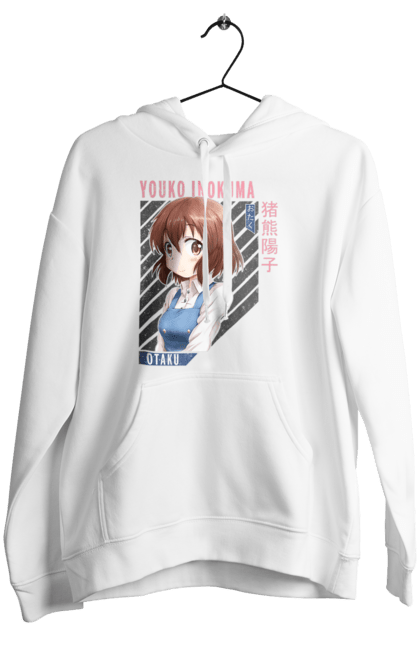 Women's hoodie with prints Kiniro Mosaic Yoko Inokuma. Anime, gold mosaic, kiniro mosaic, kinmoza, manga, yoko, yoko inokuma. 2070702