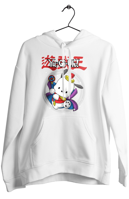 Women's hoodie with prints Yu Gi Oh! Pochacco. Brand, character, hello kitty, pochacco, yu gi oh, yugio. 2070702