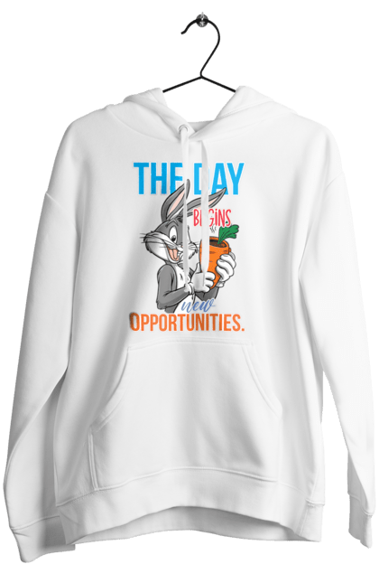 Women's hoodie with prints Bugs Bunny. Bugs bunny, cartoon, looney tunes, merrie melodies. 2070702