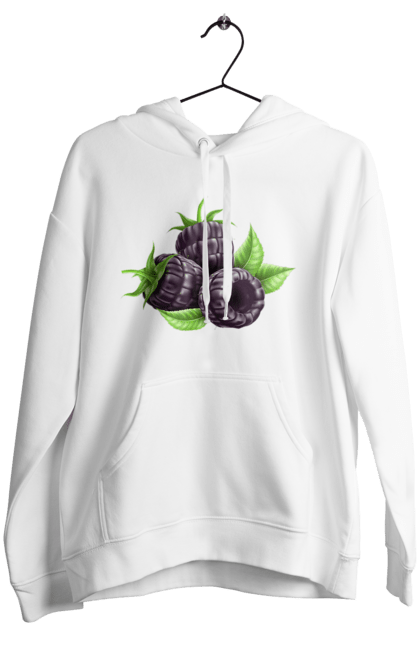 Women`s hoodie with prints Blackberry. Berry, blackberry. 2070702