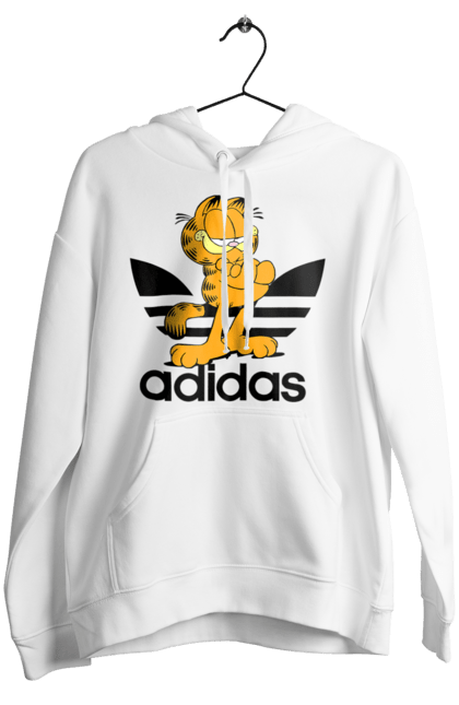 Жіноче худі з принтом "Adidas Гарфілд". Adidas, garfield, адідас, гарфілд, голод, кінокомедія, кіт, комедія, фільм. 2070702