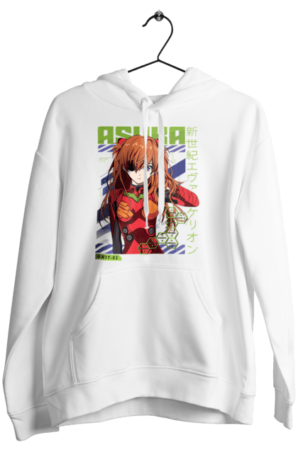 Women's hoodie with prints Evangelion Asuka. Anime, asuka, asuka langley sorry, eva 02, evangelion, eve, kaoru, manga, ray, shinji. 2070702