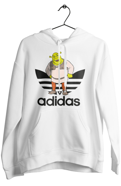 Жіноче худі з принтом "Adidas Шрек". Adidas, shrek, адідас, мульт, мультфільм, огр, шрек. 2070702