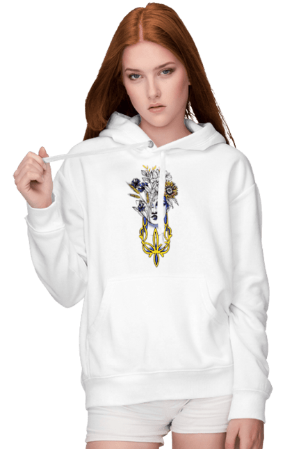 Жіноче худі з принтом "Українка". Жінка, соняшник, українка. 2070702