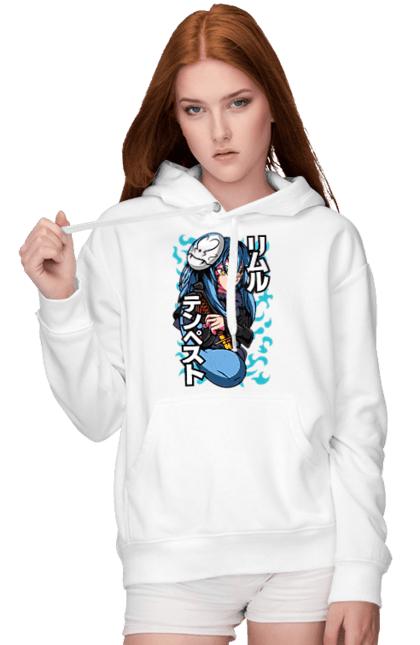 Women's hoodie with prints Regarding Reincarnated to Slime Rimuru Tempest. Anime, manga, reincarnated to slim, reincarnated to slime, rimuru, rimuru tempest, short story, slime. 2070702