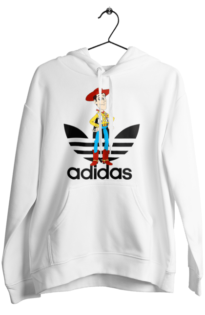 Жіноче худі з принтом "Adidas Вуді". Adidas, toy story, woody, адідас, вуді, історія іграшок, мультфільм. 2070702