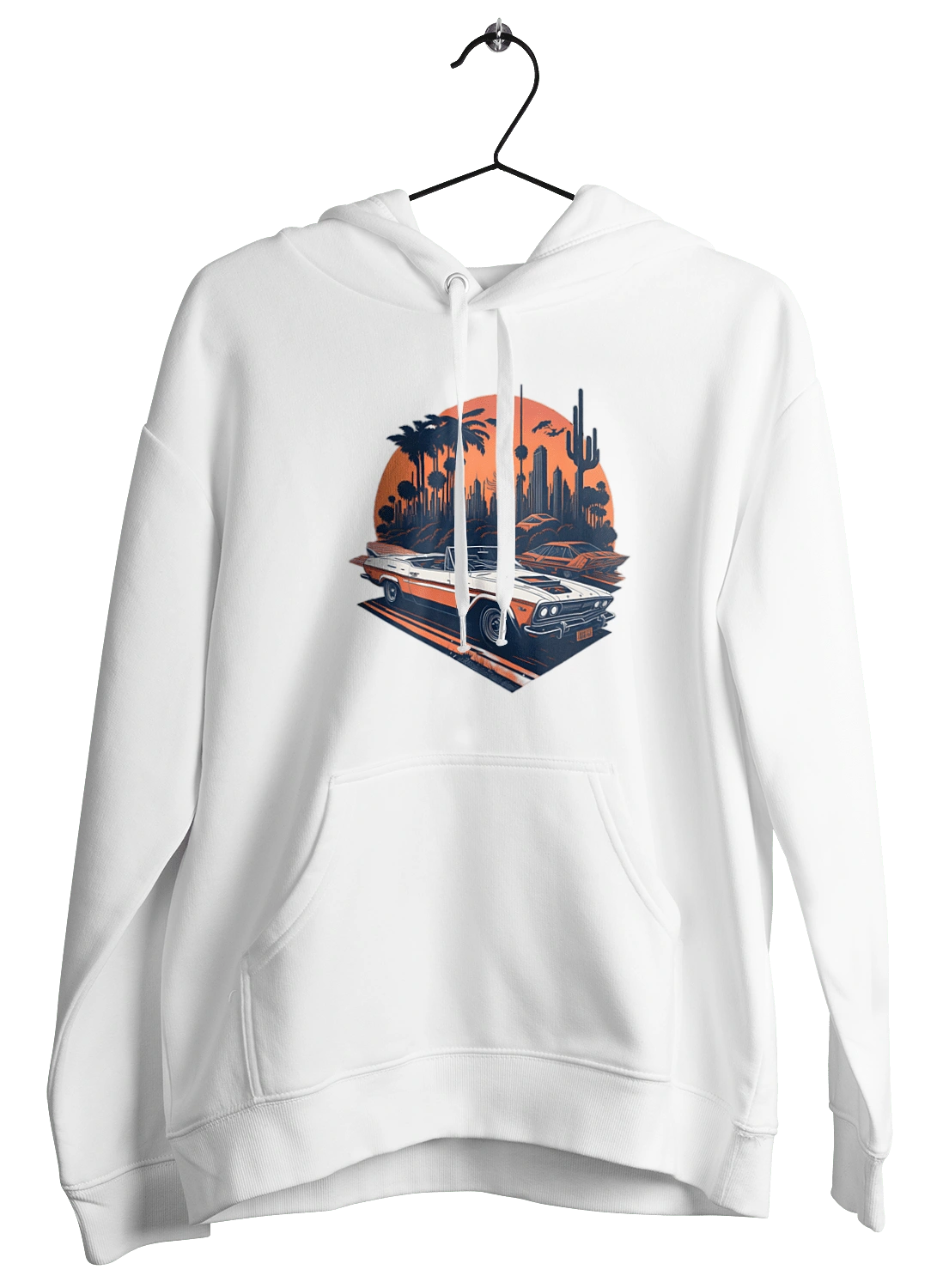 Beautiful car at sunset