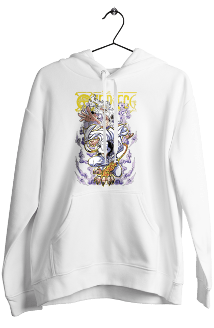 Women's hoodie with prints One Piece Rob Lucci and Luffy. Anime, lucci, luffy, manga, monkey de luffy, one piece, pirates, rob lucci. 2070702