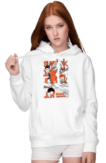 Women's hoodie with prints Slam Dunk Takenori Akagi. Anime, basketball, comedy, manga, school, shonen, slam dunk, sports anime, takenori akagi. 2070702