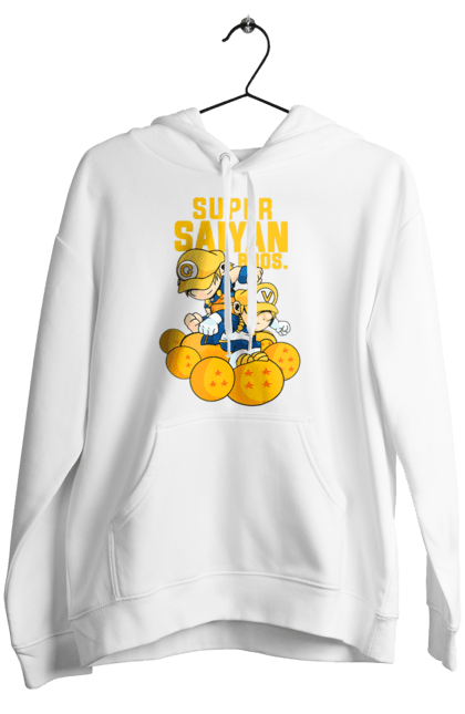 Women's hoodie with prints Dragon Ball Mario. Anime, dragon ball, goku, manga, mario, tv series, vegeta. 2070702