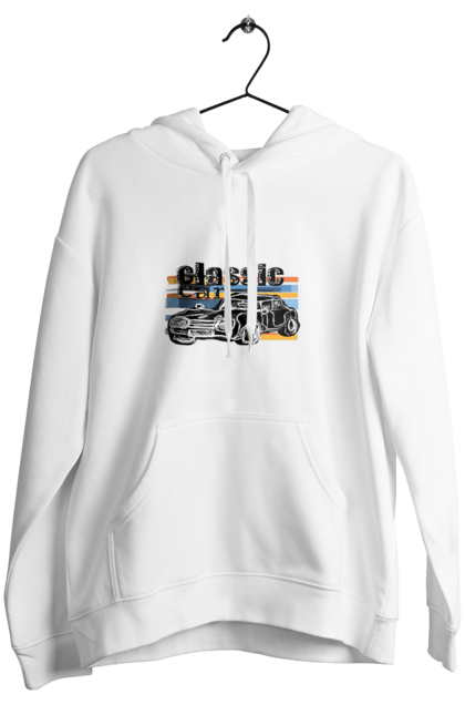 Women`s hoodie with prints Print Classic Car. Car, classic, retro car, vintage car. 2070702