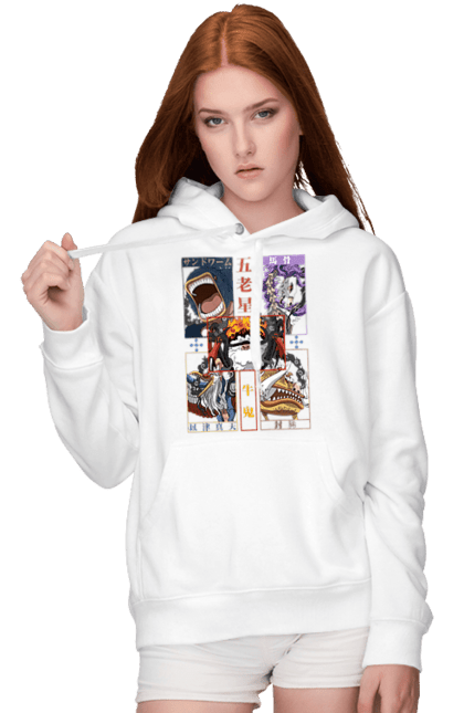 Women's hoodie with prints One Piece Gorosei. Adventures, anime, fantasy, five elders, gorosei, light novel, manga, one piece, tv series. 2070702