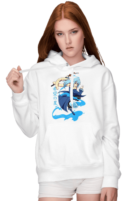 Women's hoodie with prints Regarding Reincarnated to Slime. Anime, manga, reincarnated to slim, reincarnated to slime, rimuru, rimuru tempest, short story, slime. 2070702