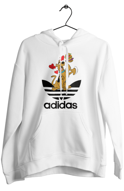 Жіноче худі з принтом "Adidas Скубі Ду". Adidas, scooby doo, scooby-doo, адідас, мультсеріал, серіал, скубі ду, скубі-ду, собака. 2070702