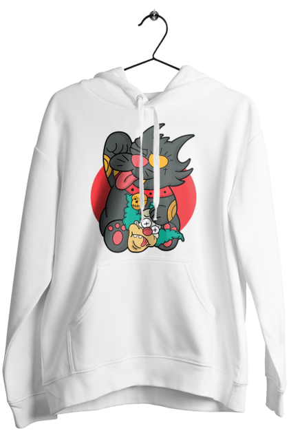 Women`s hoodie with prints The Simpsons Krusty the Clown. Clown, krusty, krusty the clown, simpsons. 2070702