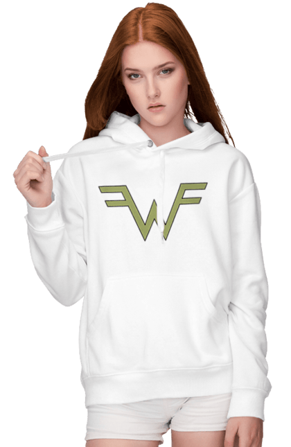 Women's hoodie with prints Weezer. Alternative rock, group, indie rock, music, pop rock, power pop, rock, weezer. 2070702