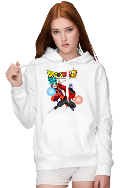 Women's hoodie with prints Dragon Ball Son Goku. Anime, dragon ball, goku, manga, son goku, tv series. 2070702