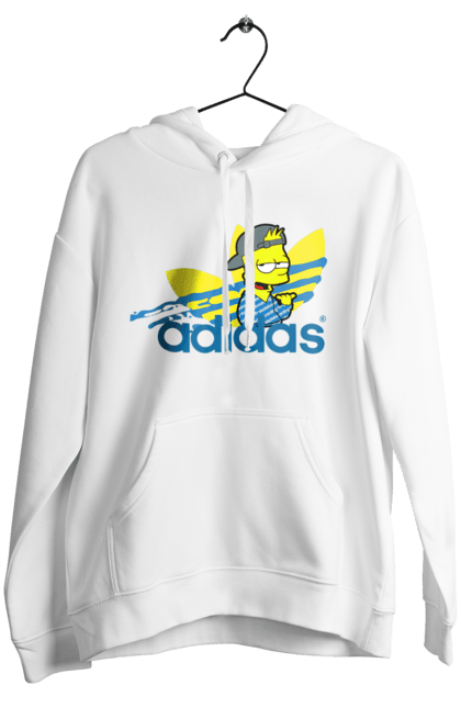 Женское худи с принтом Adidas Барт. Adidas, bart, адидас, барт, симпсон. 2070702