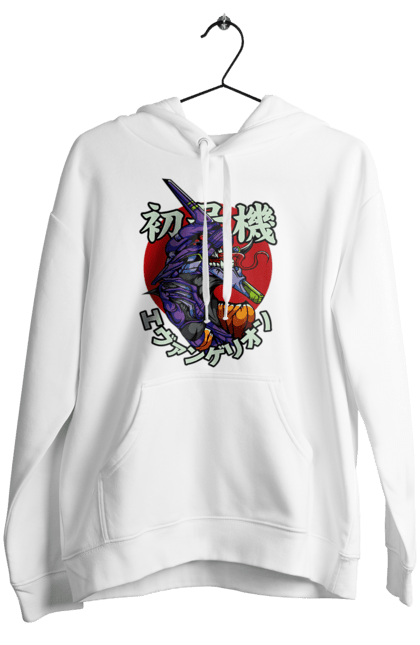 Women's hoodie with prints Evangelion. Angel, anime, eva 01, evangelion, manga, neon genesis evangelion, shinji. 2070702